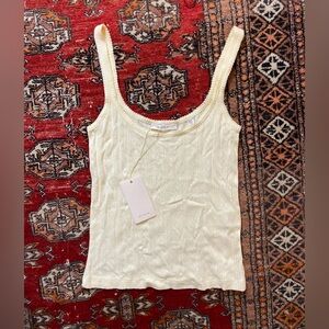 Dôen Shae Tank Top in Cream Citron Quelle Jolie Pontielle XS